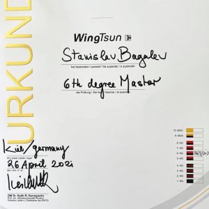 Diploma ^th Master level WingTsun